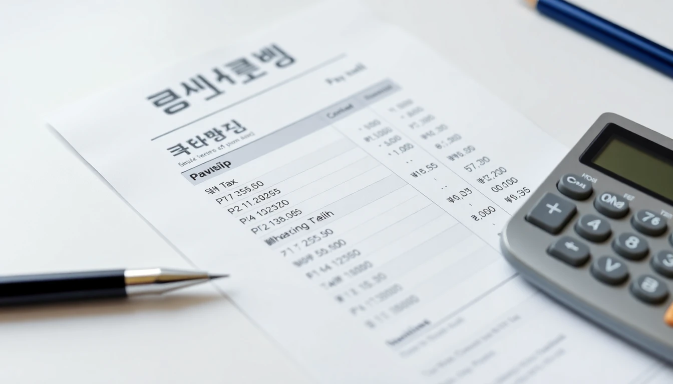 20대 월급에서 세금과 4대보험료 계산법
