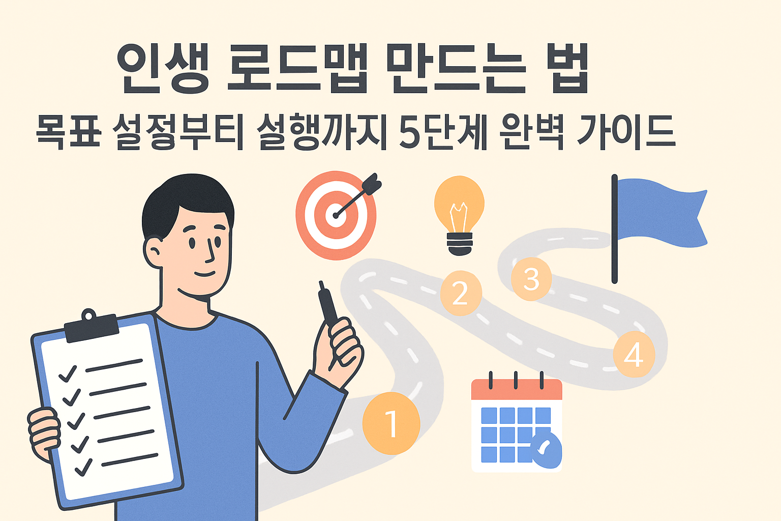 인생 로드맵 만드는 법: 목표 설정부터 실행까지 5단계 완벽 가이드