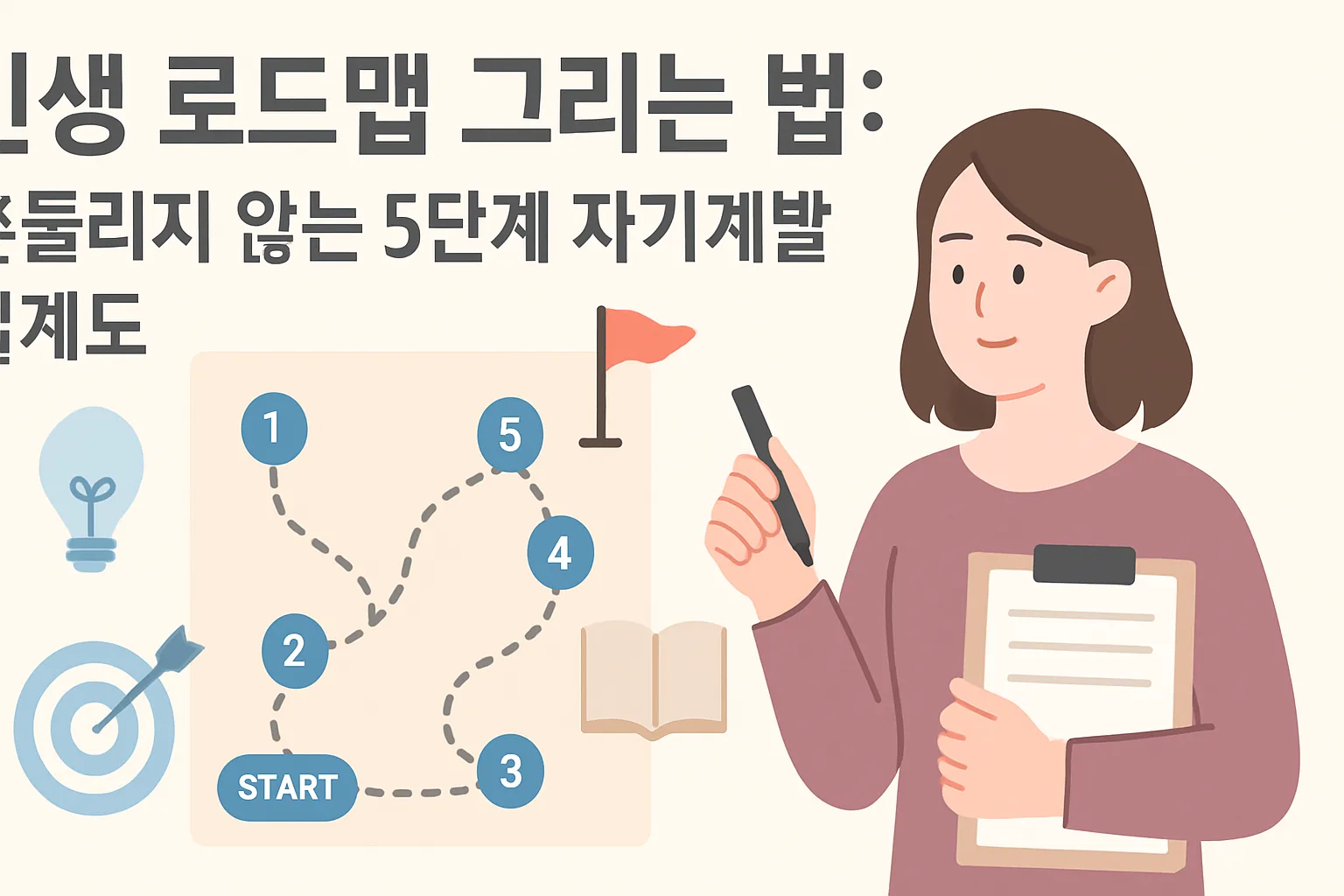 인생 로드맵 그리는 법: 흔들리지 않는 5단계 자기계발 설계도
