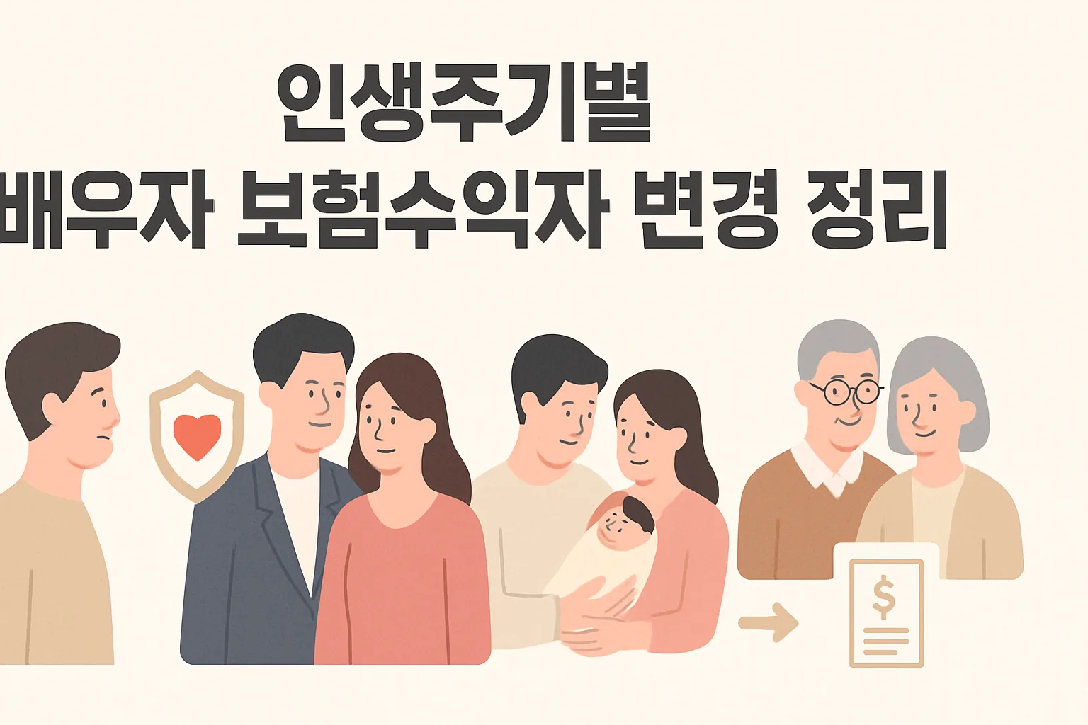 인생주기별 배우자 보험수익자 변경 정리