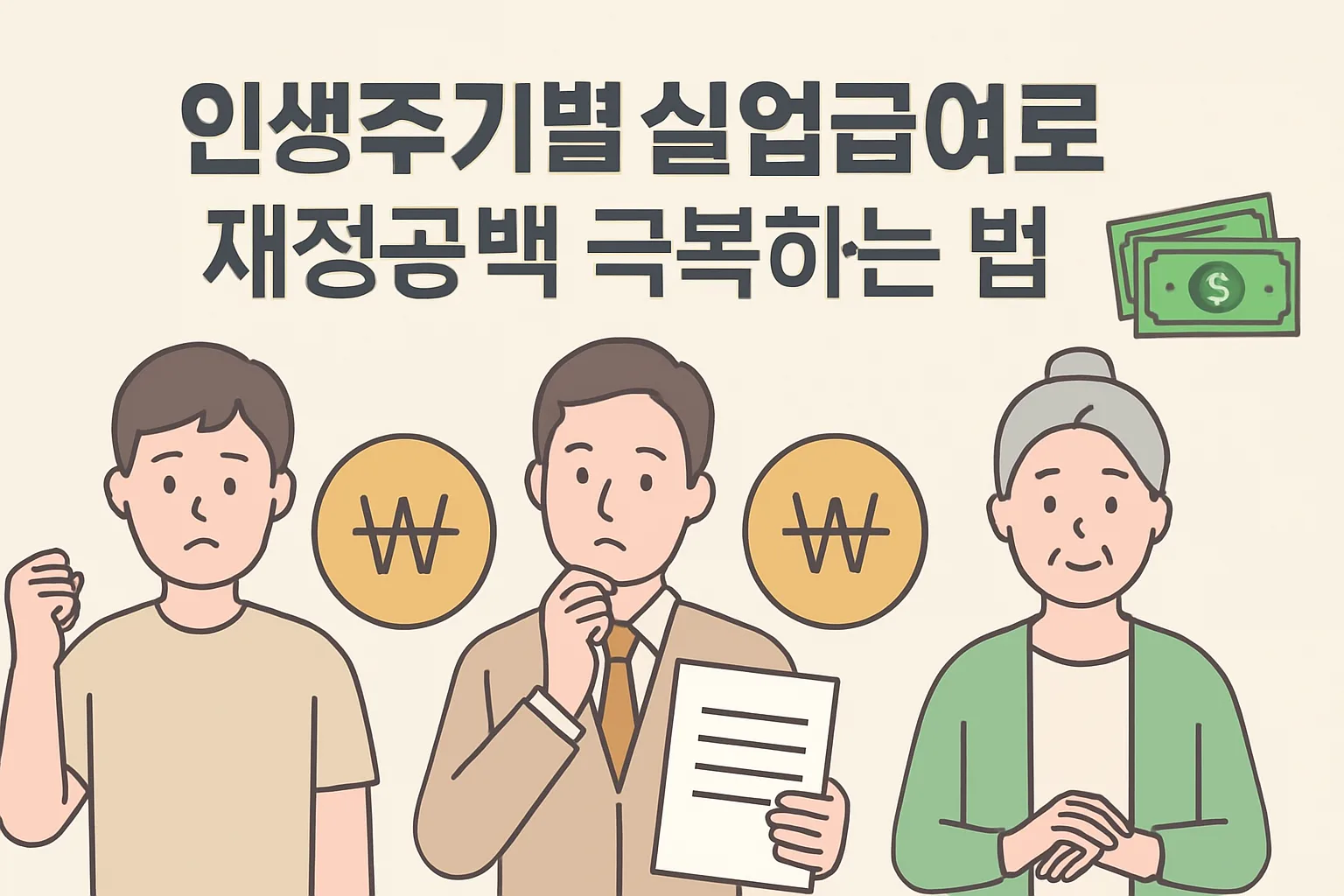 인생주기별 실업급여로 재정공백 극복하는 법