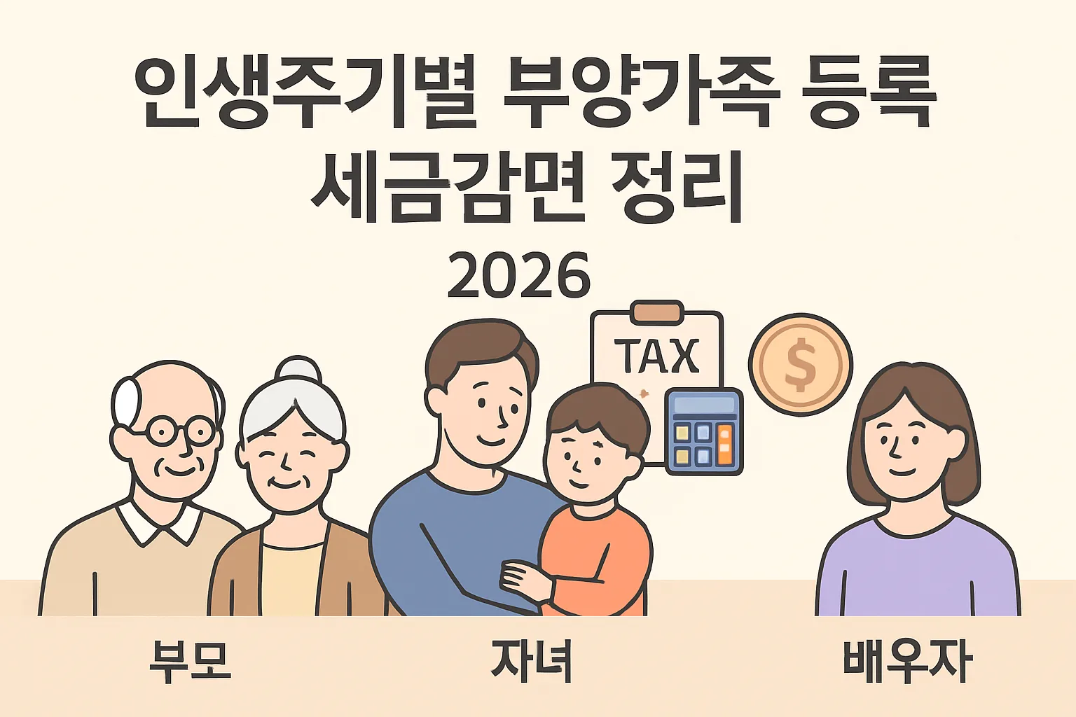 인생주기별 부양가족 등록 세금감면 정리 2026