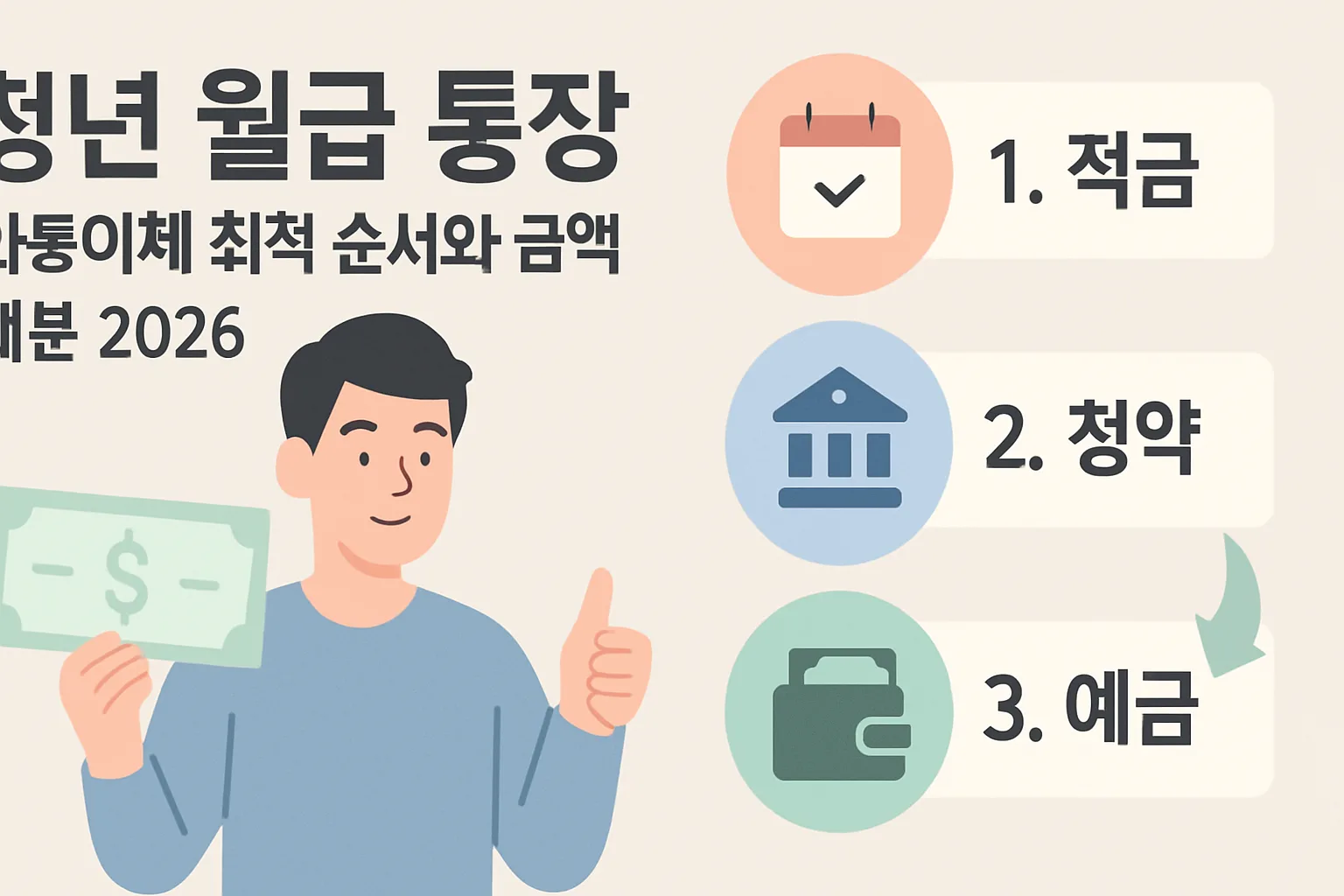 청년 월급 통장 자동이체 최적 순서와 금액 배분 2026