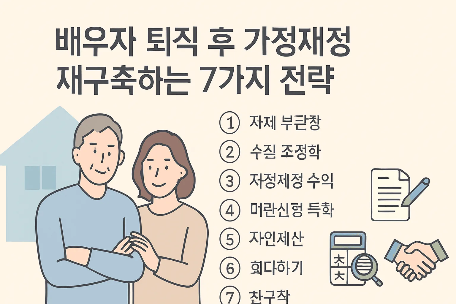 배우자 퇴직 후 가정재정 재구축하는 7가지 전략