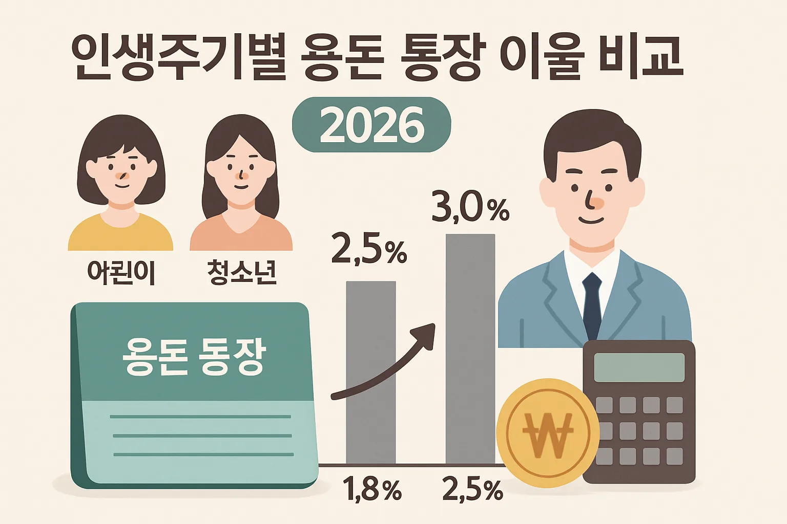 인생주기별 용돈 통장 이율 비교 2026