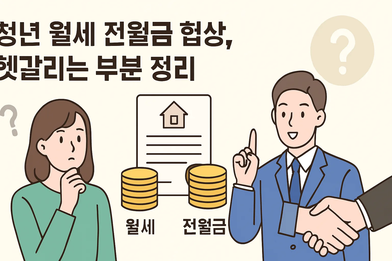 청년 월세 전월금 협상, 헷갈리는 부분 정리