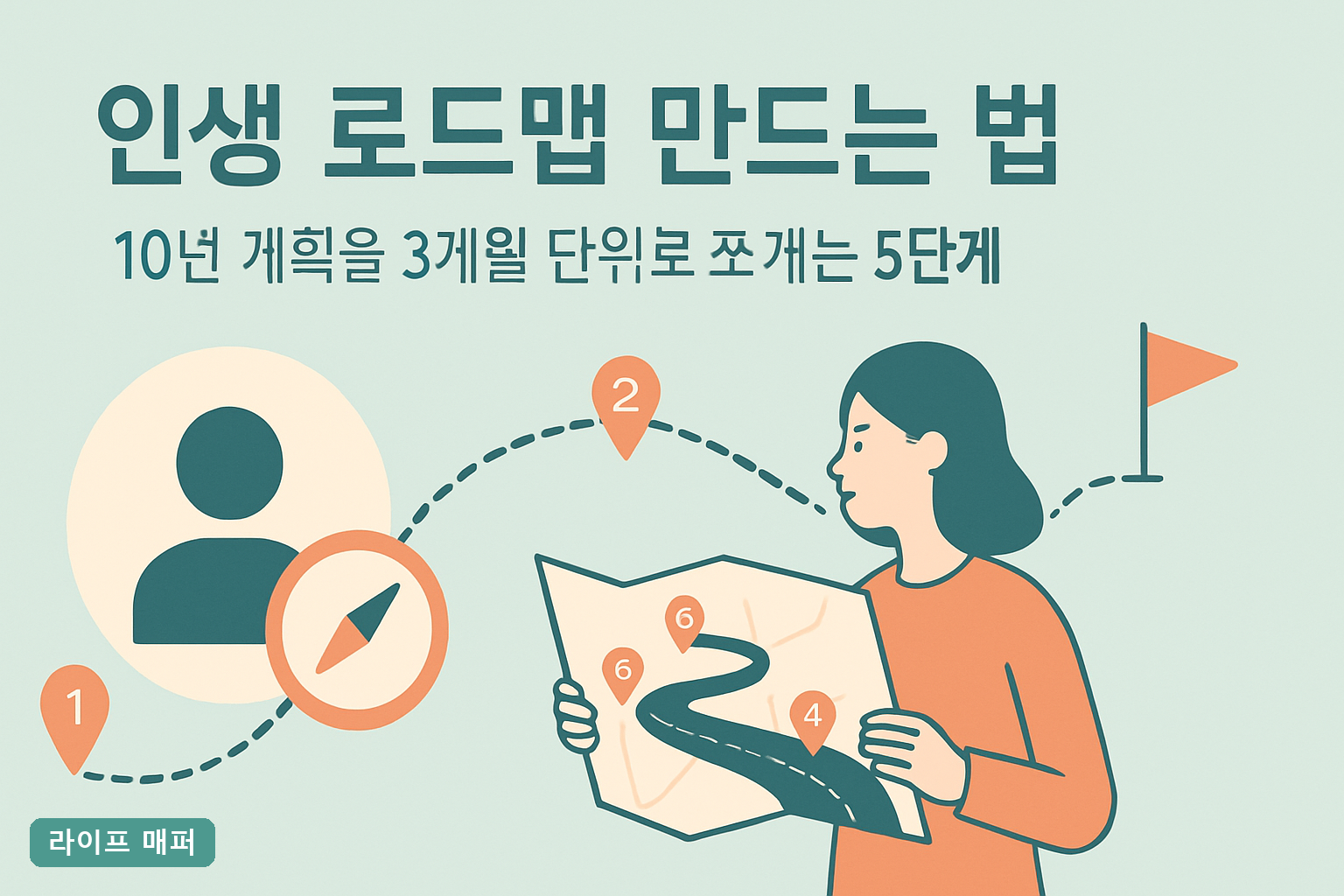인생 로드맵 만드는 법: 10년 계획을 3개월 단위로 쪼개는 5단계