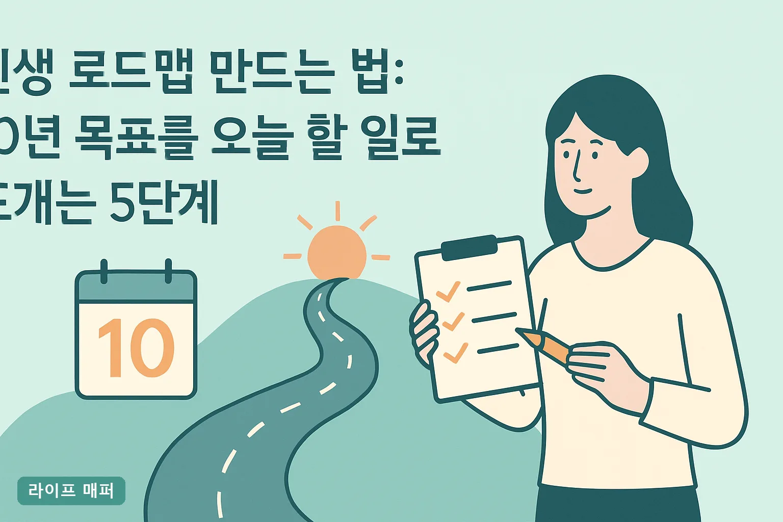 인생 로드맵 만드는 법: 10년 목표를 오늘 할 일로 쪼개는 5단계